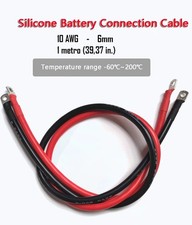 Kit Cavi Batteria Silicone 100cm 6mm per Amplificatori RM KL703 HLA300 KL805