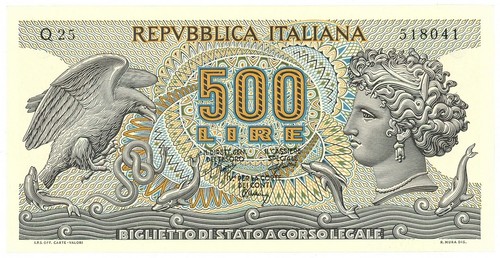 500 lire biglietto stato - lire,