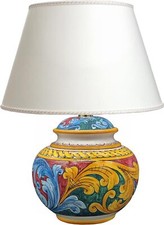 LUME DECORATO H55 CERAMICA CALTAGIRONE