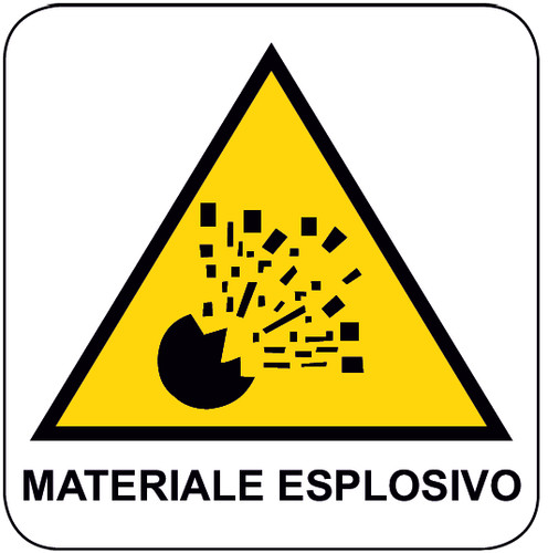 Adesivo segnaletica pericolo - adesivo,