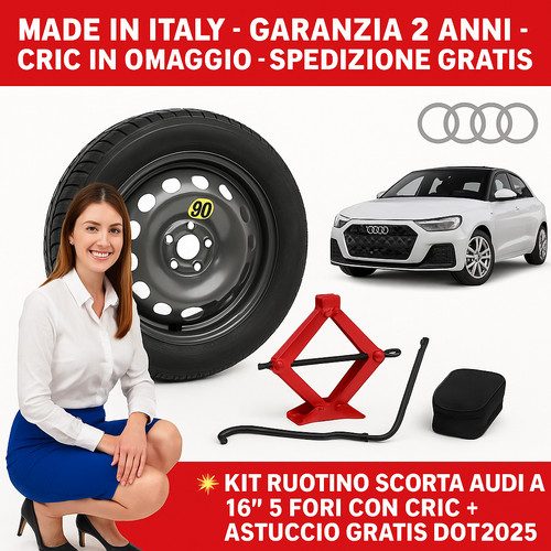 Kit ruotino scorta audi - ruotino, a1