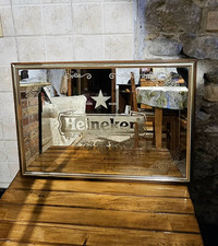SPECCHIO PUBBLICITARIO VINTAGE BIRRA HEINEKEN.. 