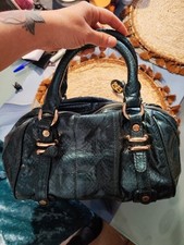 BORSA DONNA TOSCA BLU Bauletto Usato Perfette Condizioni In Pelle Con Lucchetto 