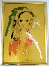 Serigrafia su metallo dorato