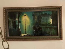 Quadro olio vintage arte da