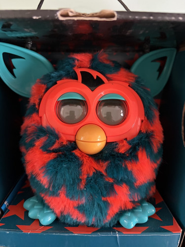 Furby boom orange stars - furby,