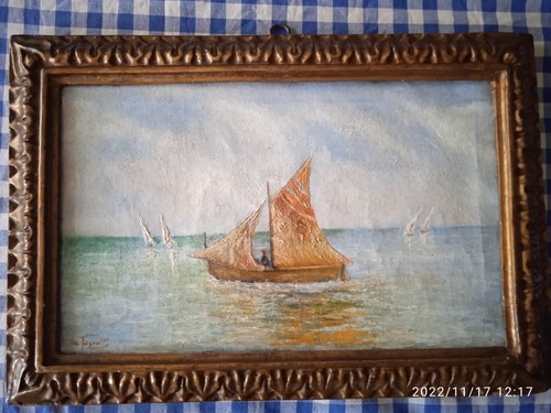 Quadro olio tela antico 800 - olio,