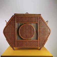 grande cesto vintage in vimini