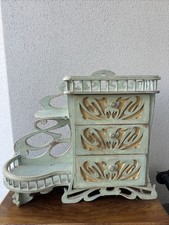 Antico Piccolo Mobile Parete O da Tavolo A 3 Cassetti (O per Bambola