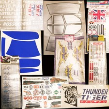 FOGLIO ADESIVI PER GRAFICA CARROZZERIA RC CAR KYOSHO MODELLISMO FERROVIARIO....