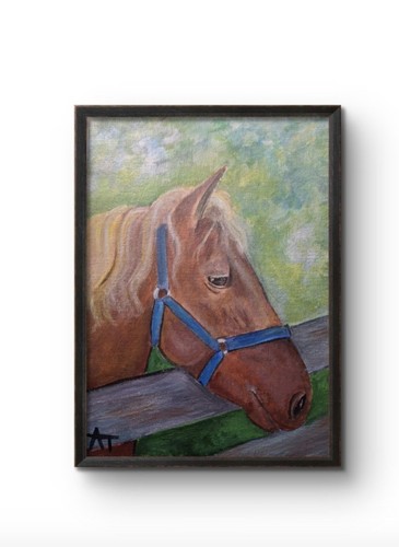 Quadro acrilico cavallo