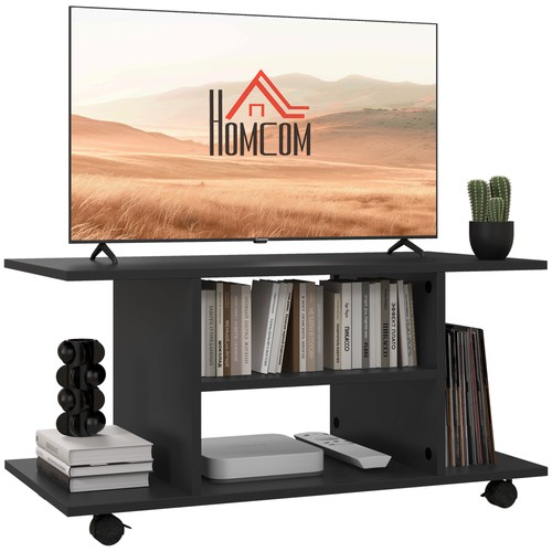 Homcom mobile porta - tv, moderno