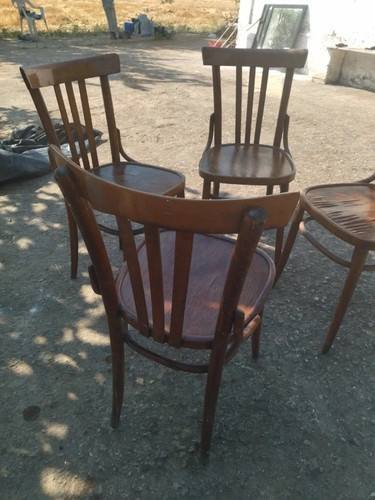 Set sedie vintage legno - 4,