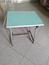 tavolino tavolo banco scuola vintage anni 60 formica metallo legno