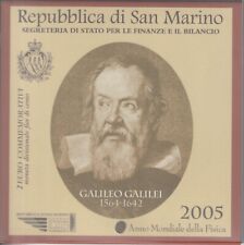 MDS SAN MARINO 2 EURO 2005 "GALILEO GALILEI" IN FOLDER