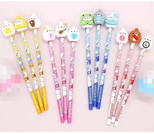 Molang mini figure - pencil, set