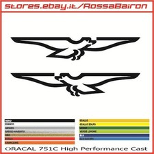 KIT 2 ADESIVI AQUILA DX+SX MOTO GUZZI mm.130x23 - STICKERS KLEBSTOFFE PEGATINAS