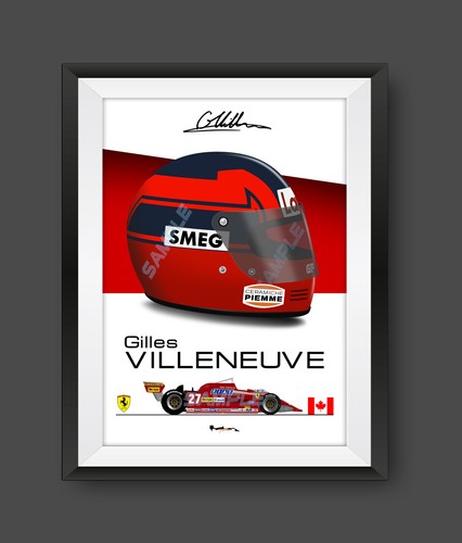Stampa casco gilles villeneuve - gilles,
