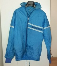COLMAR giacca k-way azzurra uomo taglia 1 cappuccio bomber impermeabile giaccone