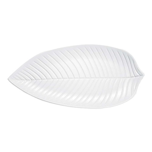 Piatto foglia bianco - foglia, in