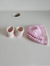 Cappellino E Scarpine In Lana Merino Baby Create Ad Uncinetto