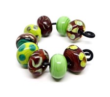 Set perline in vetro lavorato