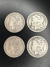 Lotto 4 Dollari Argento Morgan