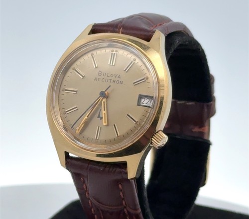 Bulova accutron 2181 date gold - bulova,