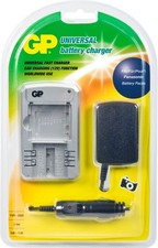 Caricabatteria GP + auto per Panasonic CGA-S002E DMW-BM7 LUMIX FZ10 FZ20 FZ5 ecc