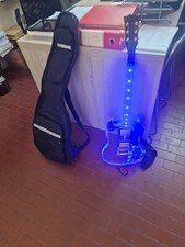 WUQIMUSC Chitarra elettrica con luce LED trasparente corpo in 