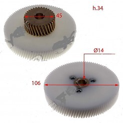 Ingranaggio tritacarne doppio - tritacarne,
