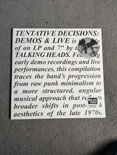 Talking Heads Tentative