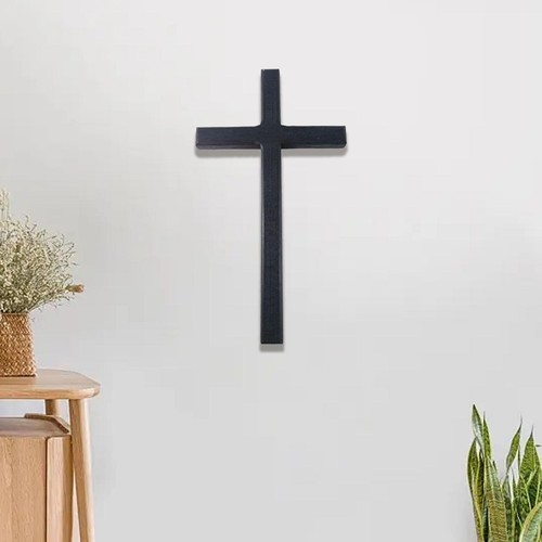 Croce muro legno con - da,