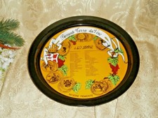 VINTAGE VASSOIO ANNI 80 VINO PIEMONTE TERRA DA VINO CUNEO ASTI   DIAM CM 33 DOC