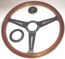 Volante in legno Nardi 37 cm pulsante pari nuovo adatto a FIAT LANCIA ALFA ROMEO