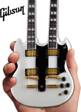 Don Felder - Axe Heaven Gibson SG EDS-1275 Doubleneck White Mini Guitar Replica