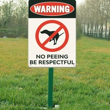  3pcs Iron Pet Dog No Segnale di avvertimento water No Peeing Notato Segnale di