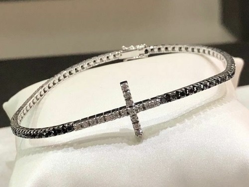 Bracciale tennis oro - oro, bianco