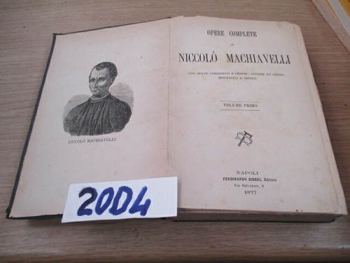 Niccolo macchiavelli opere - macchiavelli,