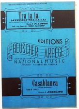 SPARTITO MUSICALE TRA LA LA F.LOPEZ CASABLANCA JOSELITO  1949 beuscher arpege
