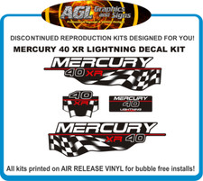 Mercury lightning decal - 40,