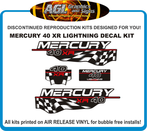 Mercury lightning decal - 40,