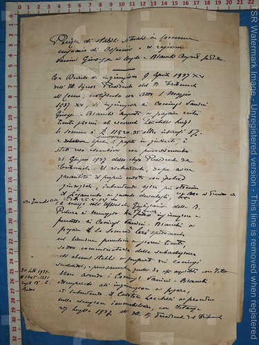 J7479 documento storico antico - documento,
