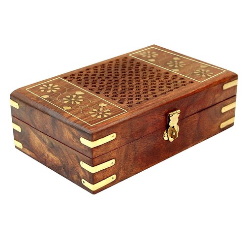 Fatto mano legno cofanetto - a,