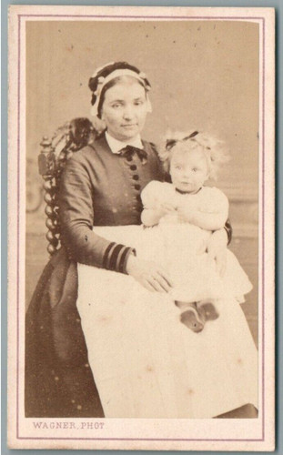 Cdv nourrice petite fille - petite,