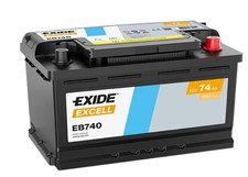 Batteria Auto Exide Excell EB740 2025!!!!! - 12V 74Ah 680A L3 = Rofiba 70640
