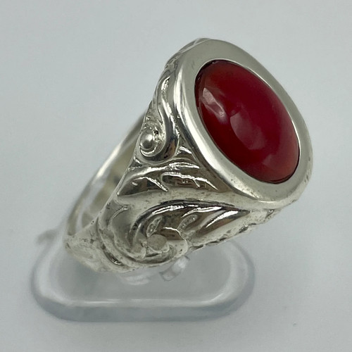 Anello corniola ovale