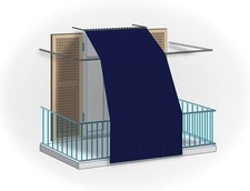 Tenda da balcone poliestere protezione dal sole e pioggia con ganci e borchie