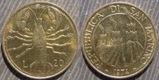 SAN MARINO  # 20 lire 1974