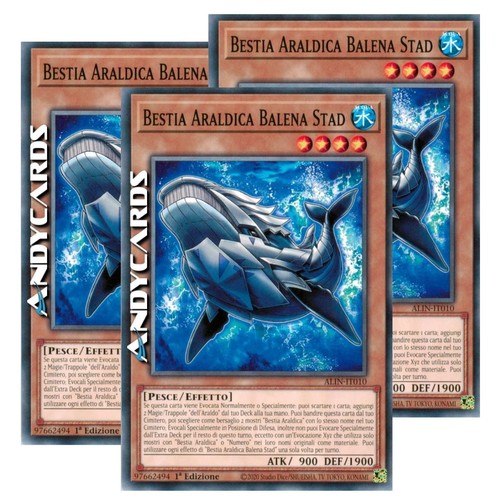 Bestia araldica balena stad - araldica, 3x